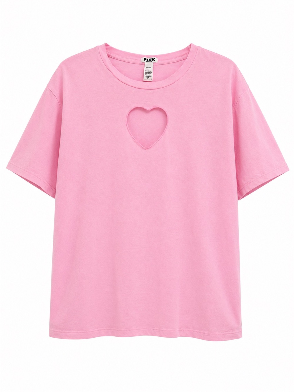 PINK Victoria's Secret Pink Short Sleeve Tee with Heart Cutout